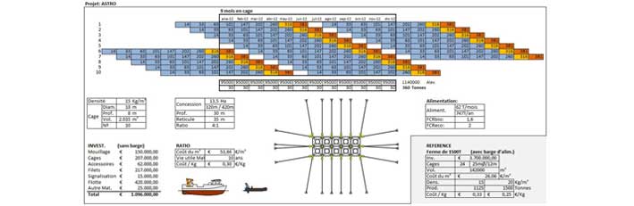 Project fiche collating and summarizing technical, economical and productive data.